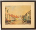 Folke Gustavsson, ''St.Rådmans.g.'', akvarell, signerad.