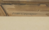 Folke Gustavsson, ''St.Rådmans.g.'', akvarell, signerad.