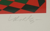 Victor Vasarely, serigrafi nr 6/40, signerad.