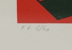 Victor Vasarely, serigrafi nr 6/40, signerad.
