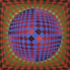 Victor Vasarely, serigrafi nr 6/40, signerad.
