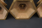 Ljusstakar, barockstil, 3 st, malm, Ystad Metall, stämplade.