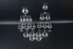 Glasservis, 6+6+6 st, glas, Orrefors.