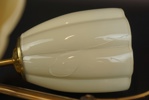 Saariston Valaisin, taklampa, glas/mässing, 1900-talets mitt.