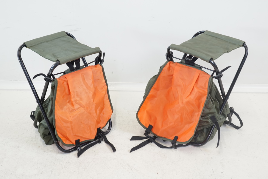 Sittryggsäckar, 2 st, nylon/metall.