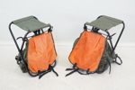 Sittryggsäckar, 2 st, nylon/metall.