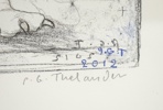 Pär Gunnar Thelander, "Tre Muser", litografi nr 144/175, signerad.