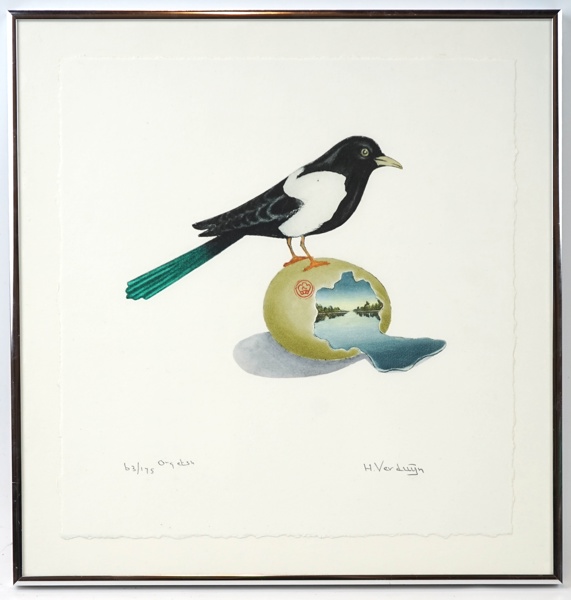 Hans Verduijn, etsning nr 63/175, signerad.