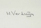 Hans Verduijn, etsning nr 63/175, signerad.