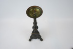 Altarljusstake, patinerad mässing, 1900-tal.