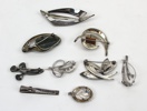 Broscher, 9 st, silver.