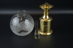 Fotogenlampa, mässing/glas, E.S.Sørensen, Scantime, Danmark.