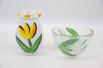 Ulrica Hydman Vallien, vas och skål, glas.