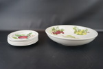 Fruktservis, 7 delar, porslin, "Pomona", Portmeirion, England.