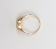 Klackring med sten, guld 18k. 