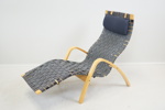 Kim Samsion, vilfåtölj, bok/flätad möbelresår, "Axstad", Ikea, 1990-tal.