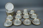 Sigvard Bernadotte, kaffeservis, 23 delar, porslin, "Golden sun", Bing & Gröndahl.