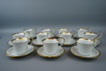 Sigvard Bernadotte, kaffeservis, 23 delar, porslin, "Golden sun", Bing & Gröndahl.