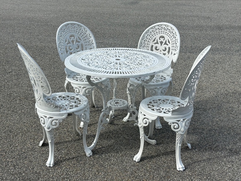 Trädgårdsgrupp, 5 delar, aluminium.