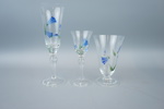 Glasservis, 11+10+12 st, "Blåklocka", Christineholm, Fyrklövern.