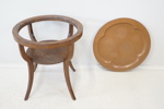 Rökbord, koppar/trä, 1900-tal.