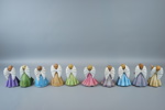 Murray Callahan, figuriner, 10 st, fältspatporslin, "Änglarnas symfoni", Christineholm GALLERY, Fyrklövern.