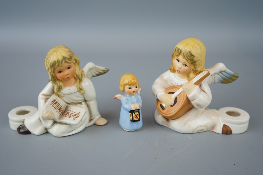 Figuriner, 3 st, porslin, Goebel, Tyskland.