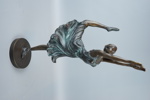 Skulptur, patinerad brons,  ballerina, Fyrklövern.