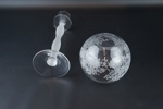 Ljusstake och vas, glas, Anne Nilsson, "Celeste" och Magnus Fortmeiier, "Organic, Orrefors.