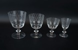 Vicke Lindstrand, glasservis, 10+12+6+7 st, "Sickan", Kosta Boda.