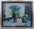 Georg Källkvist, ''Cineraria'', olja på duk, monogramsignerad, daterad 1975.