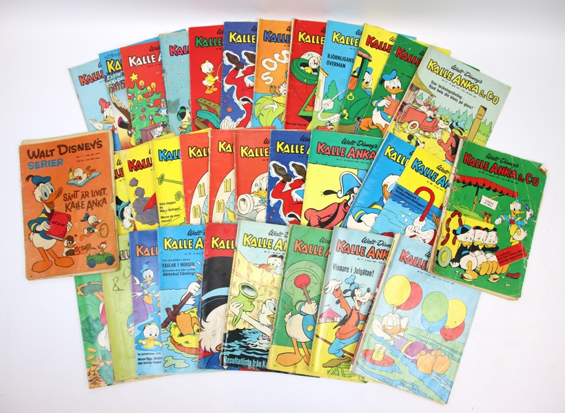Kalle Anka & C:o tidningar, ett parti, Disney, 1960-tal.