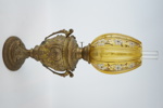 Fotogenlampa, bronserad  metall/glas, 1800/1900-tal.