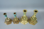 Ljusstakar, 2+2 st, malm, barockstil, 1900-tal.