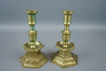 Ljusstakar, 2+2 st, malm, barockstil, 1900-tal.