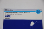 Dörrhandtag för altandörr och fönster, Code Handle Fix 7810.