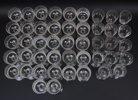 Glasservisdelar, 46 st, olivslipade.