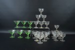 Likörglas, 6+12+7 st, Johanfors och Åfors.