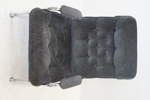 Fåtölj, krom, textil, 1900-talets andra hälft.