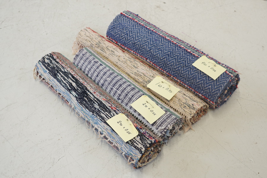 Trasmattor, 4 st, textil.