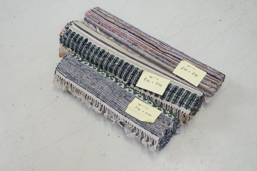 Trasmattor, 3 st, textil.
