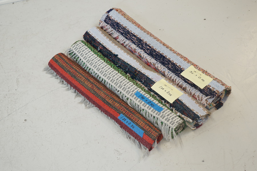 Trasmattor, textil och plastmattor, 2+2 st.