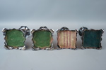 Ljusstakar, 2 par, nysilver, barockstil, 1900-tal.