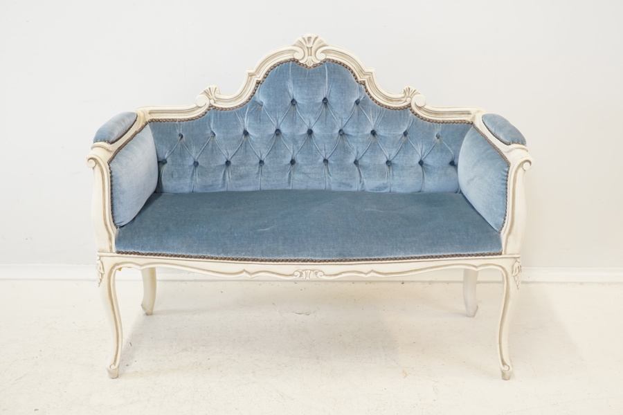 Hallsoffa, trä/textil, gustaviansk stil, 1900-tal.