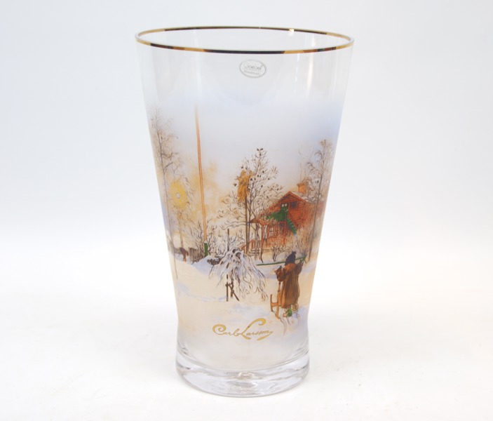 Carl Larsson, vas, glas, ''Brita with sledge'', Artis Orbis, Goebel.