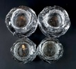 Ann Wärff, ljuslyktor, 4 st, glas, ''Snöboll'', Kosta Boda.