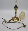 Bordslampa, mässing/glas, Karlskrona Lampfabrik.