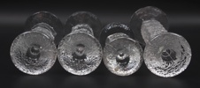 Tapio Wirkkala, ljusstakar, 4 st, glas, ''Festivo'', Iittala.