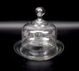 Ostkupa, glas, kasad dekor, 1800/1900-tal.