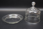 Ostkupa, glas, kasad dekor, 1800/1900-tal.